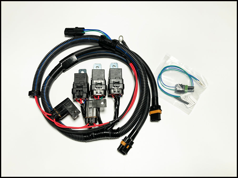 Trailblazer/Envoy/Saab 5.3L/6.0L Dual Electric Fan Kit - SPAL HD Fans image 1