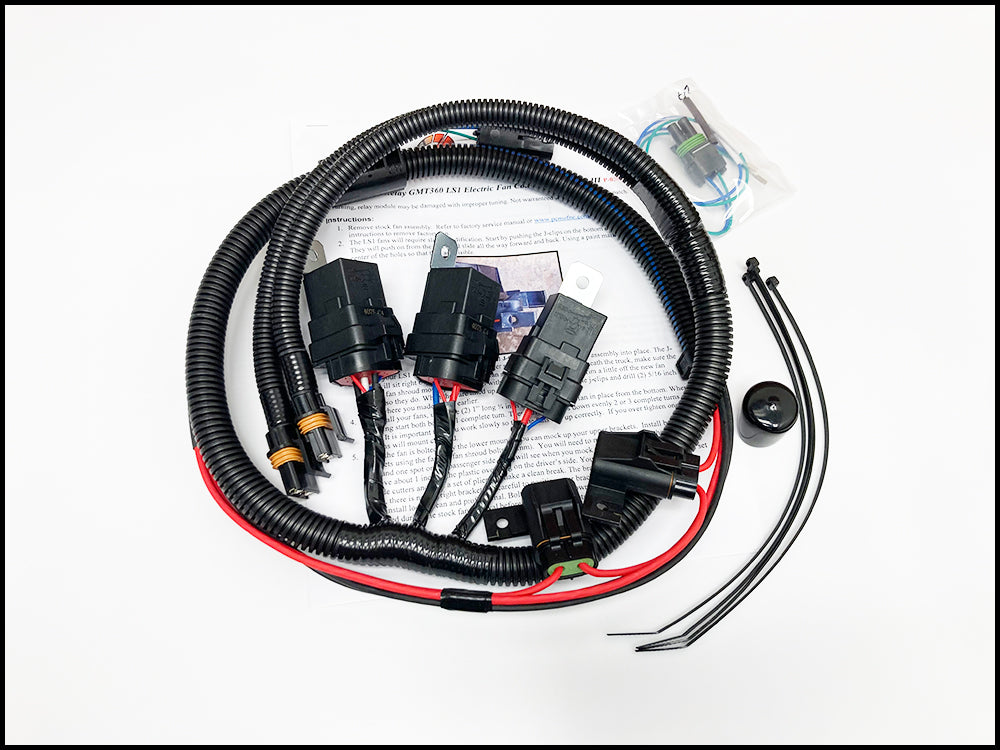 Trailblazer/Envoy/Saab 5.3L/6.0L Electric Fan 3 HD Relay Kit (No Fans) image 0