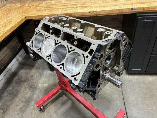 SCG Inc. 408" GM Iron LS Stroker Shortblock w/ Billet Main Caps