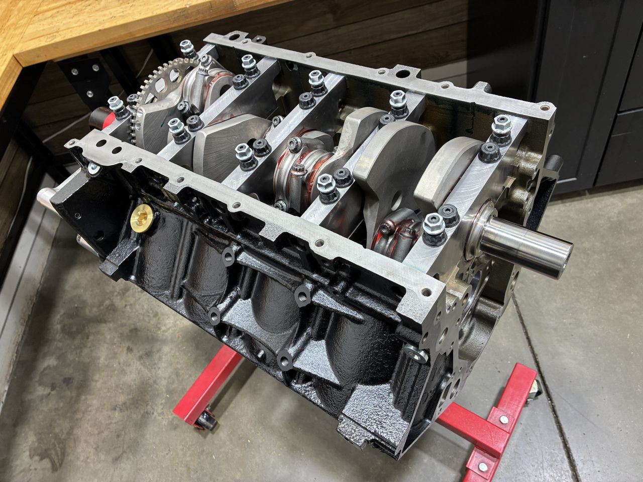 SCG Inc. 408" GM Iron LS Stroker Shortblock w/ Billet Main Caps